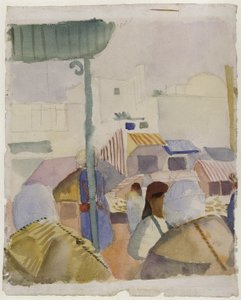 Marknaden i Tunis II av August Macke