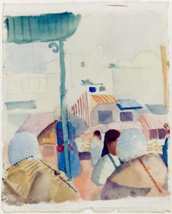 Marknad i Tunis II av August Macke