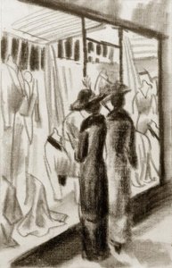 Modebutik i arkadhallen av August Macke