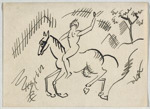Naken ryttare av August Macke