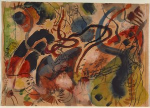 Parodi på den blå ryttaren av August Macke