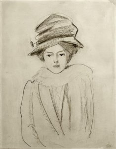 Porträtt av Elly Jost av August Macke