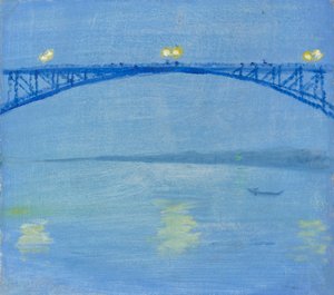 Rhenbron på kvällen av August Macke