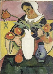 Lutspelaren, 1910. av August Macke