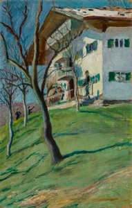 Vår lilla stuga i Tegernsee av August Macke