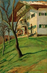 Vårt lilla hus i Tegernsee av August Macke