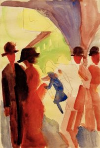 Under trädgårdarna i Thun I av August Macke