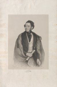 Porträtt av kompositören och dirigenten Gottfried von Preyer 1807-1901, 1845.