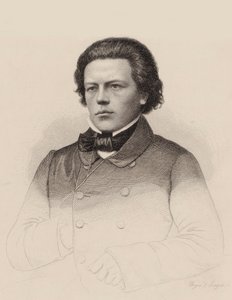 Porträtt av tonsättaren Anton Rubinstein 1829-1894, 1850.