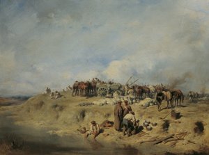 Bivack av ryska soldater av August von Pettenkofen