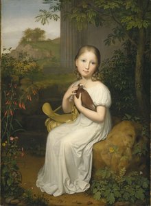 Porträtt av grevinnan Louise Bose som barn