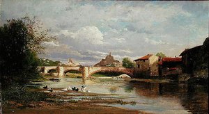 Bro med ankor, 1872 av Auguste Allonge
