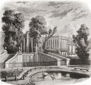 Petit Trianon i Versailles, Frankrike, 1800-talet av Auguste Allonge