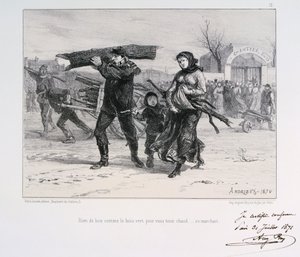 Samla ved, belägringen av Paris, fransk-preussiska kriget, 1870 1871