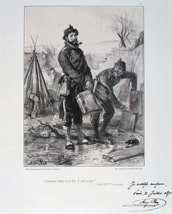 Soldater från Garde Nationale, belägring av Paris, 1870-1871 av Auguste Bry
