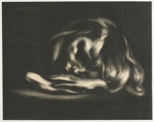 Sleep Jean-René Carrière, från albumet med originalfrimärken från Vollard Gallery, 1897. av Auguste Clot