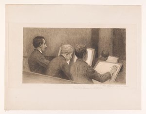 Lektion i ritskola av Auguste Danse (signed by artist)