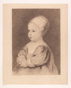 Porträtt av ett okänt barn av Auguste Danse (signed by artist)