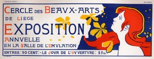Fine Arts-utställning i Liege, ca 1895 (affisch) av Auguste Donnay