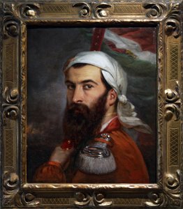 Giuseppe Garibaldi efter kampen i Morazzone den 5 augusti 1848 av Auguste Estienne