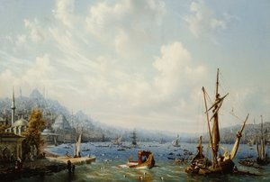 Båtar på Bosporen i Konstantinopel, 1846