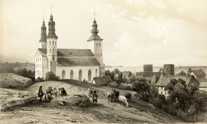 St Mary-kyrkan i Wisby av Auguste Etienne Francois Mayer