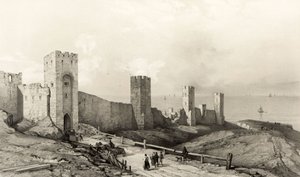 Wisbys murar, ön Gothland av Auguste Etienne Francois Mayer