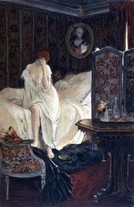 Äktenskapsbruden. Illustration av Auguste François Gorguet (1862 - 1927) för ""Le Lys rouge"" av Anatole France