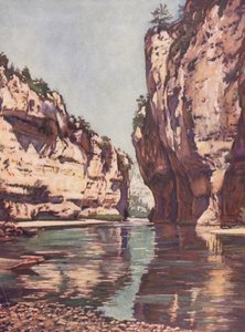 Frankrike: Les Gorges Du Tarn (färglitografi)