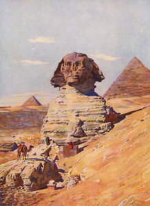 Sfinxen, Egypten (färglitografi)