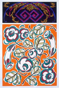 Inredningsmönster, platta 4 från "Formes et Couleurs", utgiven omkring 1930.