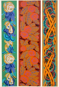 Platta 6 från "Forms and colours: twenty colour plates containing sixty-seven decorative motifs", 1921 (stenciltryck)