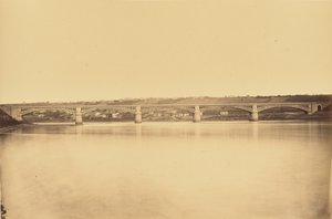 Givors till Chasse-grenen, Viadukt över Rhône av Auguste Hippolyte Collard