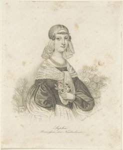 Porträtt av Sophie, prinsessan av Nederländerna av Auguste Hüssener