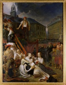 Avsnitt på Place du Bouffay, Nantes, 1793, 1859 av Auguste Hyacinthe Debay