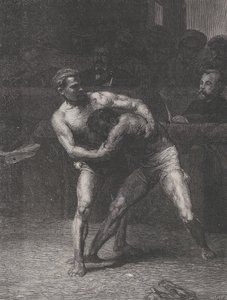 Wrestlers The Wrestlers, från Le Monde Illustré, 22 maj 1875. av Auguste Joliet