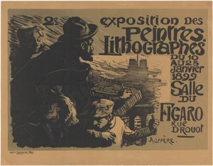 Affisch för den andra utställningen av Peintres Lithographes 2:a exposition des peintres lithographes (titel på objekt) av Auguste Lepere