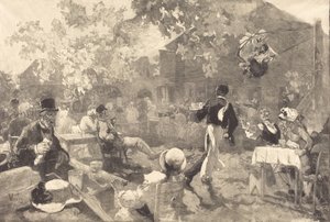 Vid ljungtuppen, 1888. av Auguste Lepere