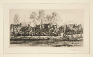Sommes strand? Amiens (Banks of the Somme at Amiens) av Auguste Lepere