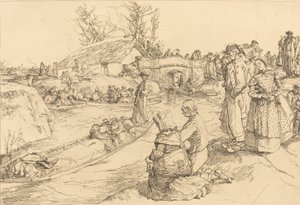 Begravning i Vendeen Marsh En begravning i Vendeen Marsh, 1901. av Auguste Lepere