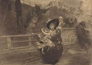 Avgång till Greenwich Departure pour Greenwich, 1891. av Auguste Lepere