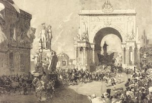 Jubileumsfirande i Bryssel, 18831890. av Auguste Lepere
