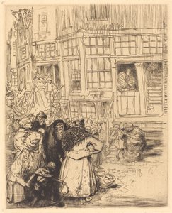 Judiska kvarteren i Amsterdam. av Auguste Lepere