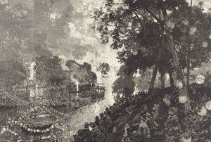 Snö i Paris. av Auguste Lepere
