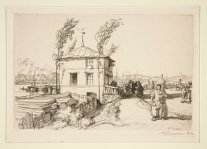 Guinguetten, vägen till Billancourt av Auguste Lepere