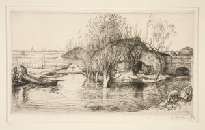 La masure inond?e (Vend?e) (The Flooded Hovel [Vendee]) av Auguste Lepere