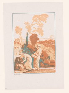 Musik och poesi hjälper artisten La Musique et la Poesie secourant les Artistes av Auguste Lepere