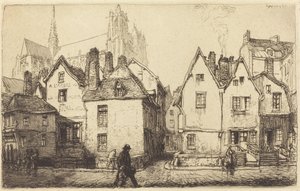 Gamla hus i Amiens Gamla hus i Amiens, 1907. av Auguste Lepere