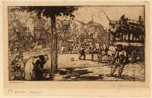Omnibusstation i Vaugirard av Auguste Lepere
