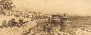 Pier of Bercy Embarcadere, quai de Bercy, 1891. av Auguste Lepere